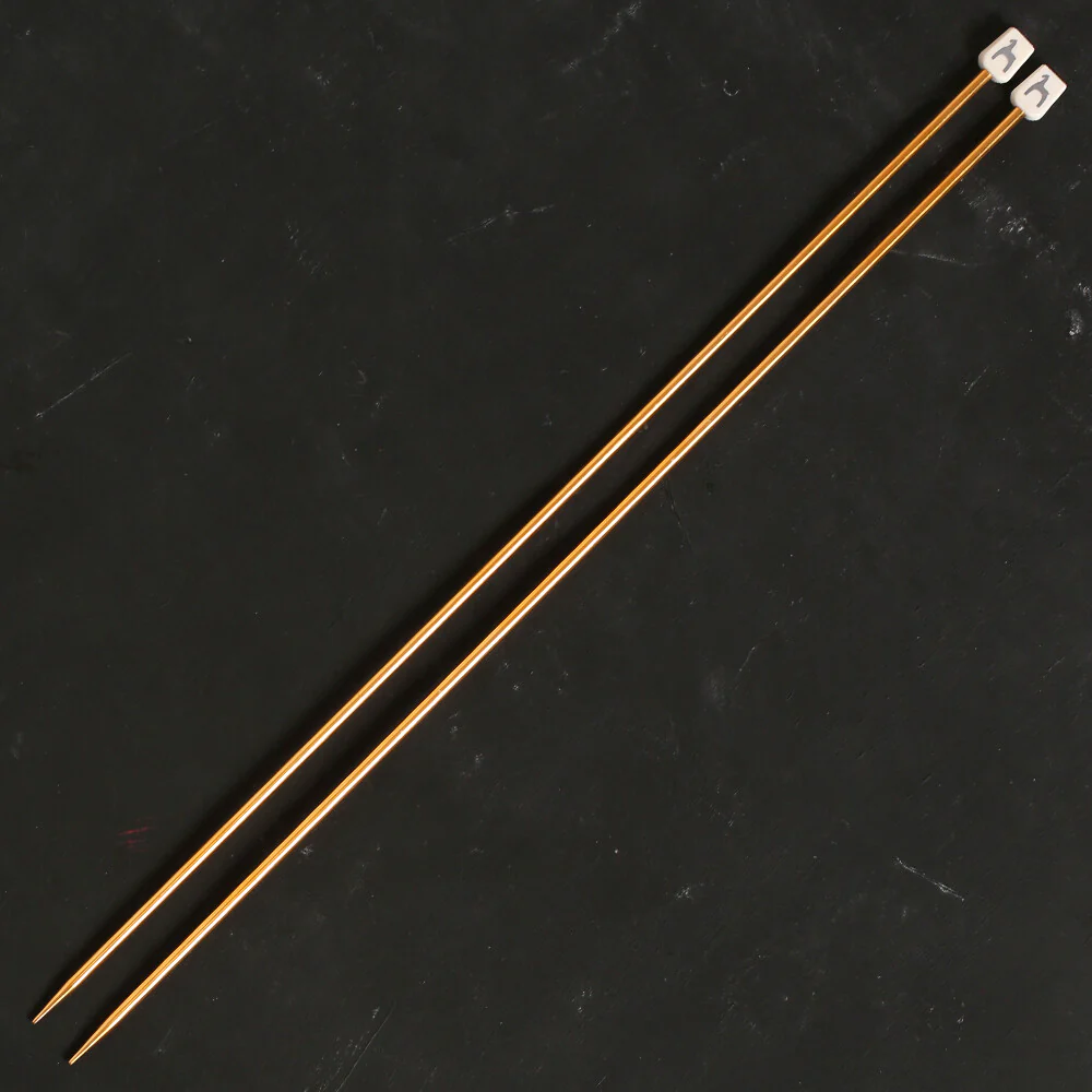 Pony Colour 3.5 mm 35 cm Aluminum Knitting Needle, Yellow - 33707 - Image 2