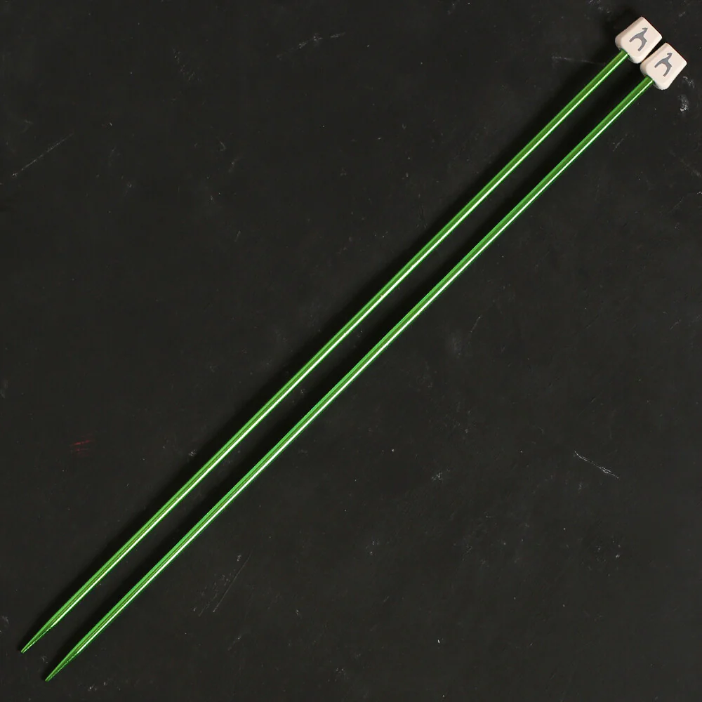Pony Colour 4.5 mm 35 cm Aluminum Knitting Needle, Green - 33710 - Image 2