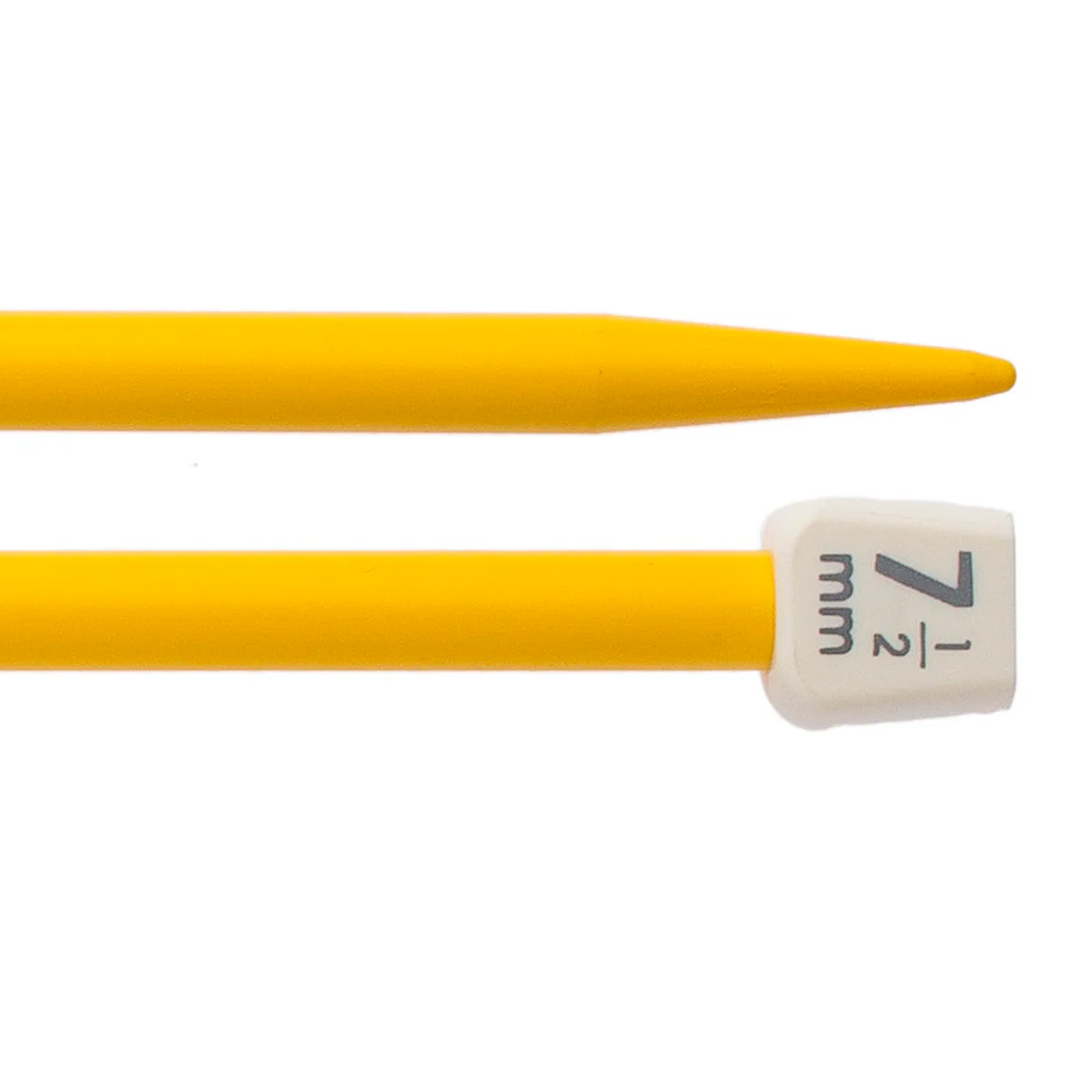 Pony Colour 7.5 mm 35 cm Plastic Knitting Needle, Yellow - 57666 - Image 2