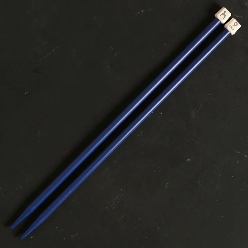Pony Colour 9 mm 35 cm Plastic Knitting Needle, Navy Blue - 57668 - Image 2