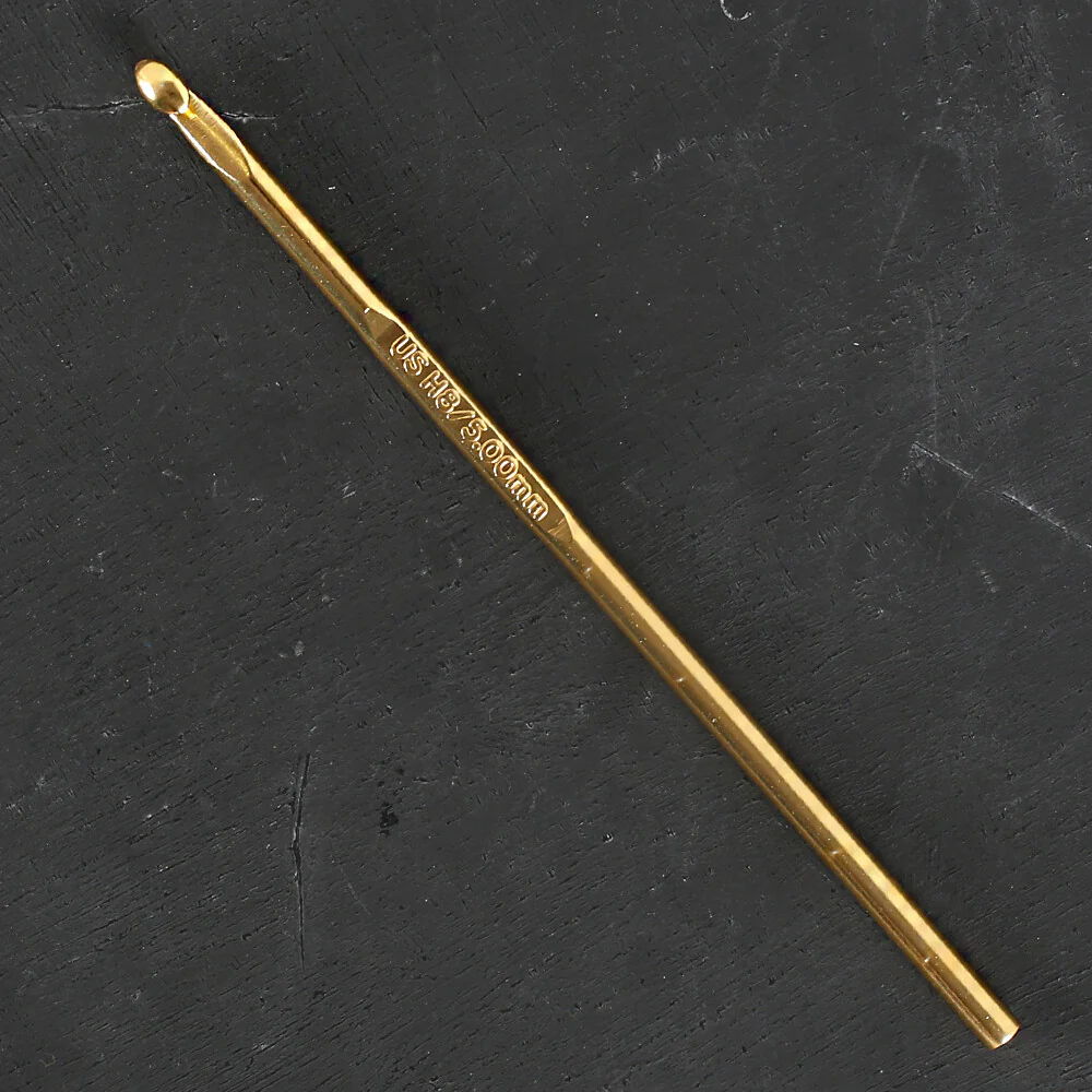 Pony Colour Metal 5 mm 15 cm Yellow Crochet Hook - 44711 - Image 2