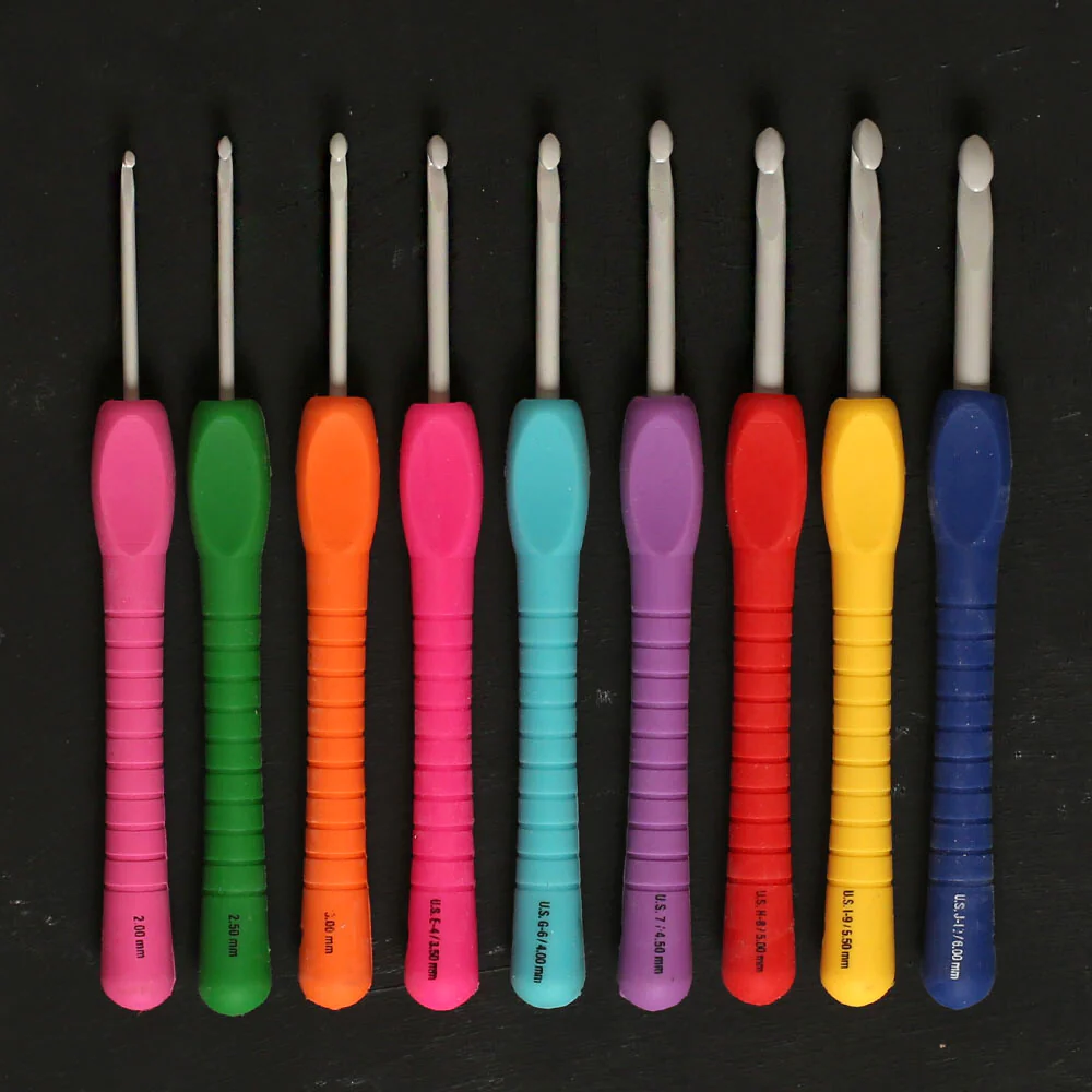 Pony Easy Grip 14 cm 9 Pieces  Soft handled Crochet Hook Set - 56810 - Image 2