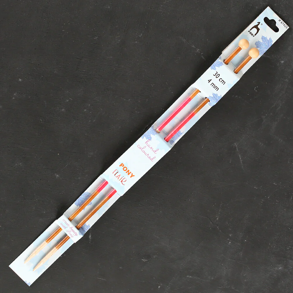 Pony Flair 4mm 30cm Wooden Knitting Needle - 67425