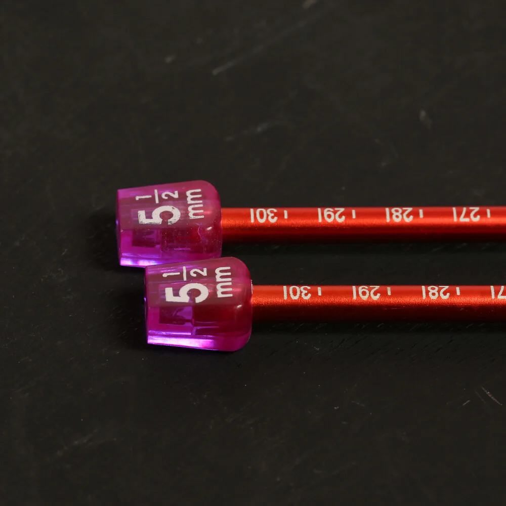 Pony Measure 5.5 mm 35 cm Aluminium Knitting Needles, Orange - 34512 - Image 3