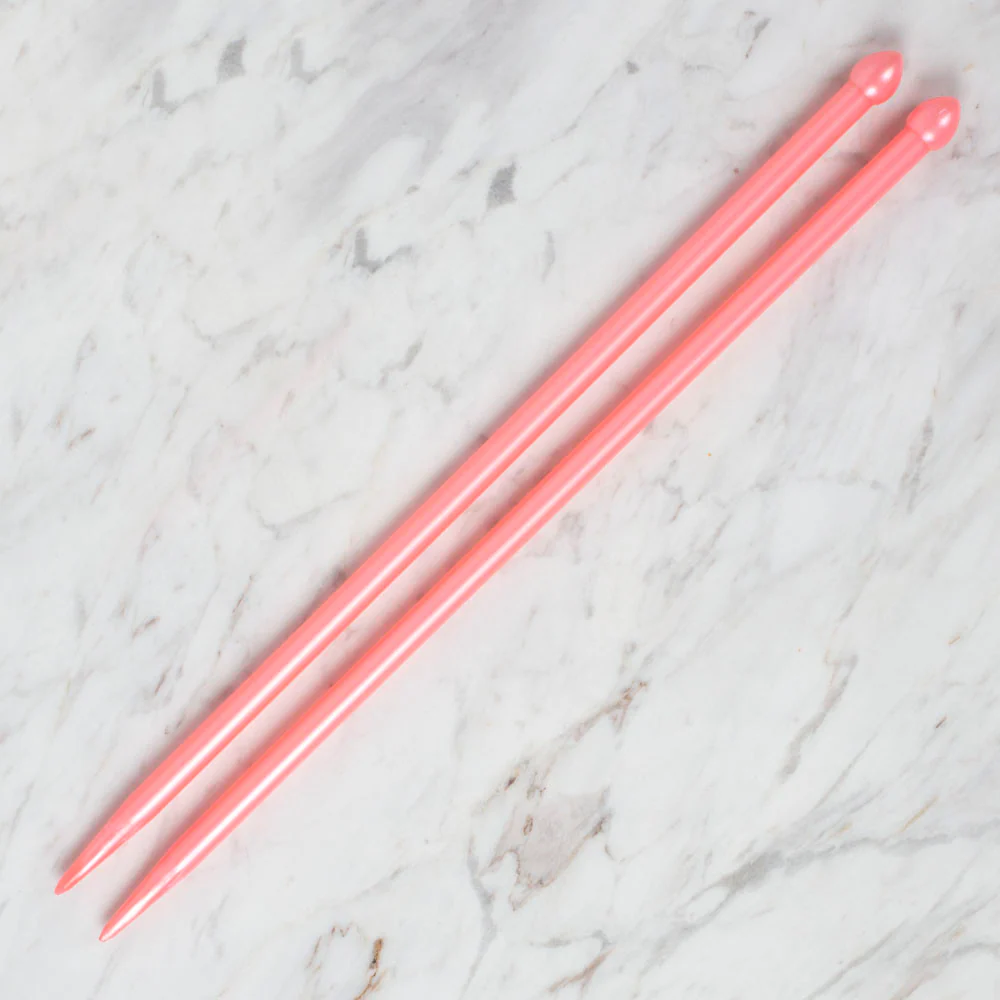 Pony Pearl 10 mm 35 cm Plastic Knitting Needle, Green - 33638 - Image 2