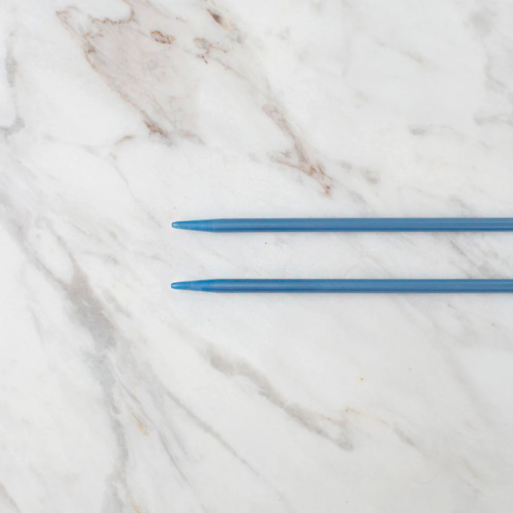 Pony Pearl 3.5 mm 35 cm Plastic Knitting Needle, Blue- 33626 - Image 2