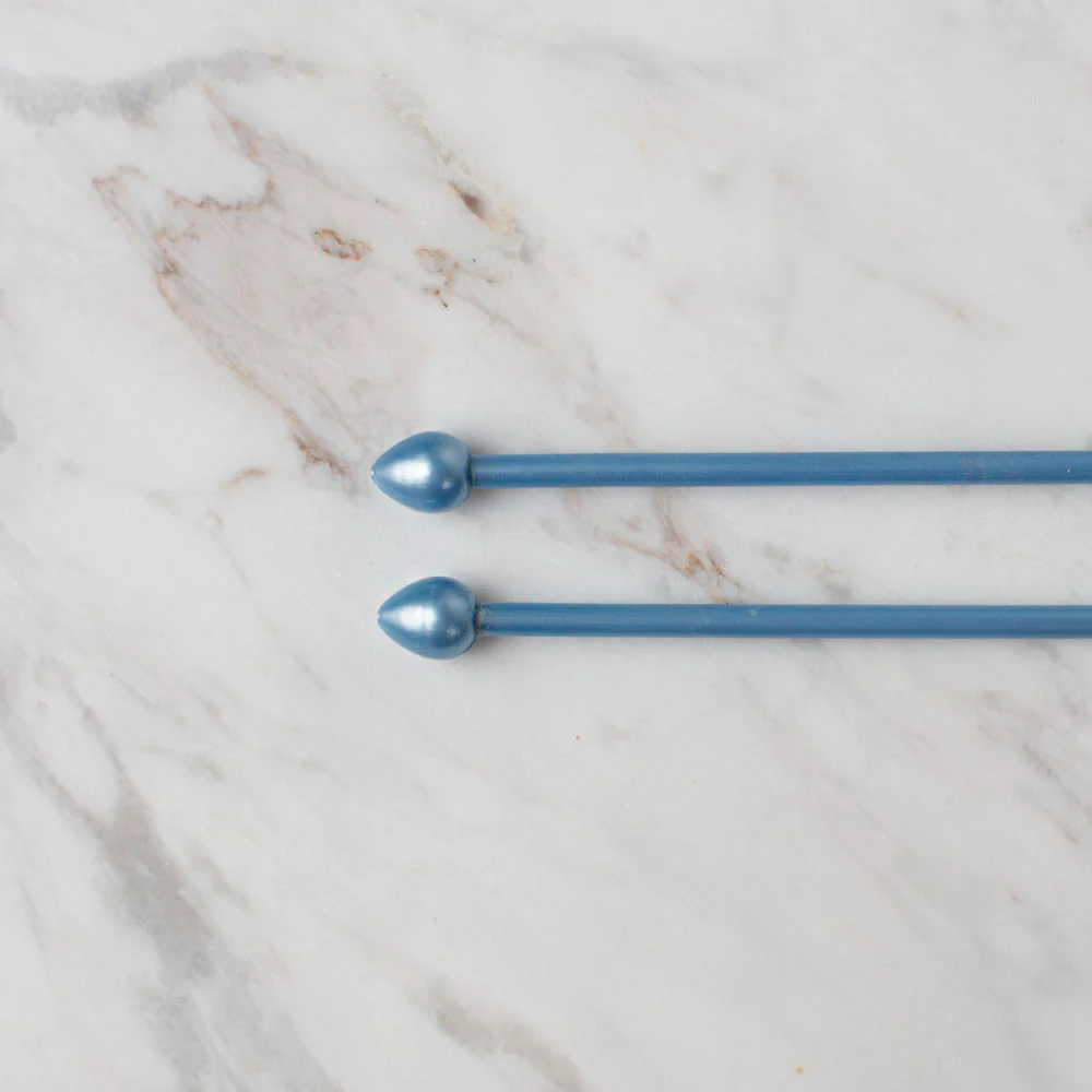 Pony Pearl 3.5 mm 35 cm Plastic Knitting Needle, Blue- 33626 - Image 3