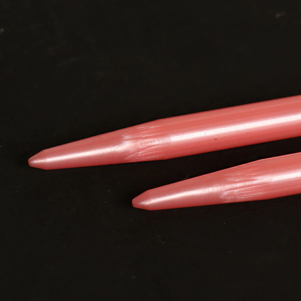 Pony Pearl 6.5 mm 35 cm Plastic Knitting Needle, Pink - 33633 - Image 3