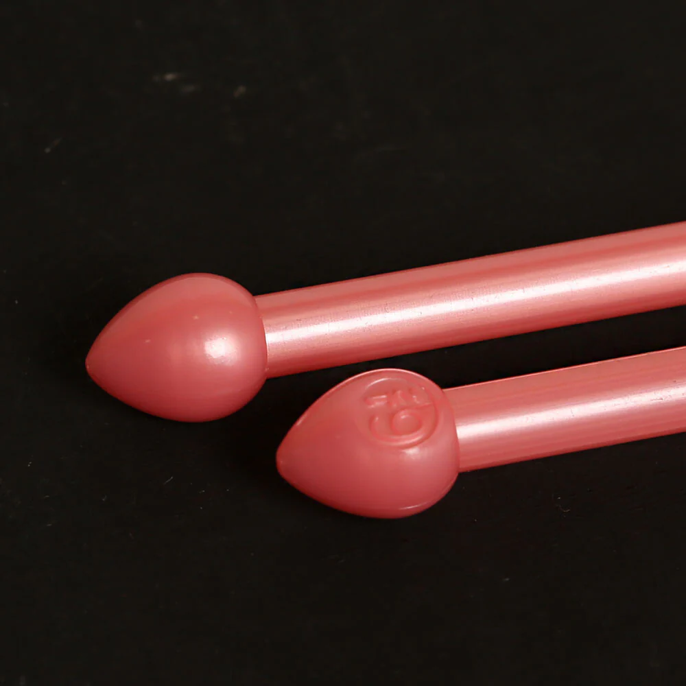 Pony Pearl 6.5 mm 35 cm Plastic Knitting Needle, Pink - 33633 - Image 4