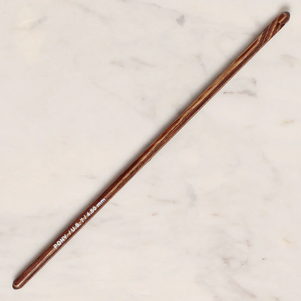 Pony Perfect 4.5 mm 15 cm Wooden Crochet Hook - 46010 - Image 2