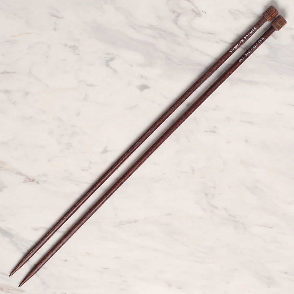 Pony Perfect 6.5 mm 40 cm Wooden Knitting Needle - 42014 - Image 2