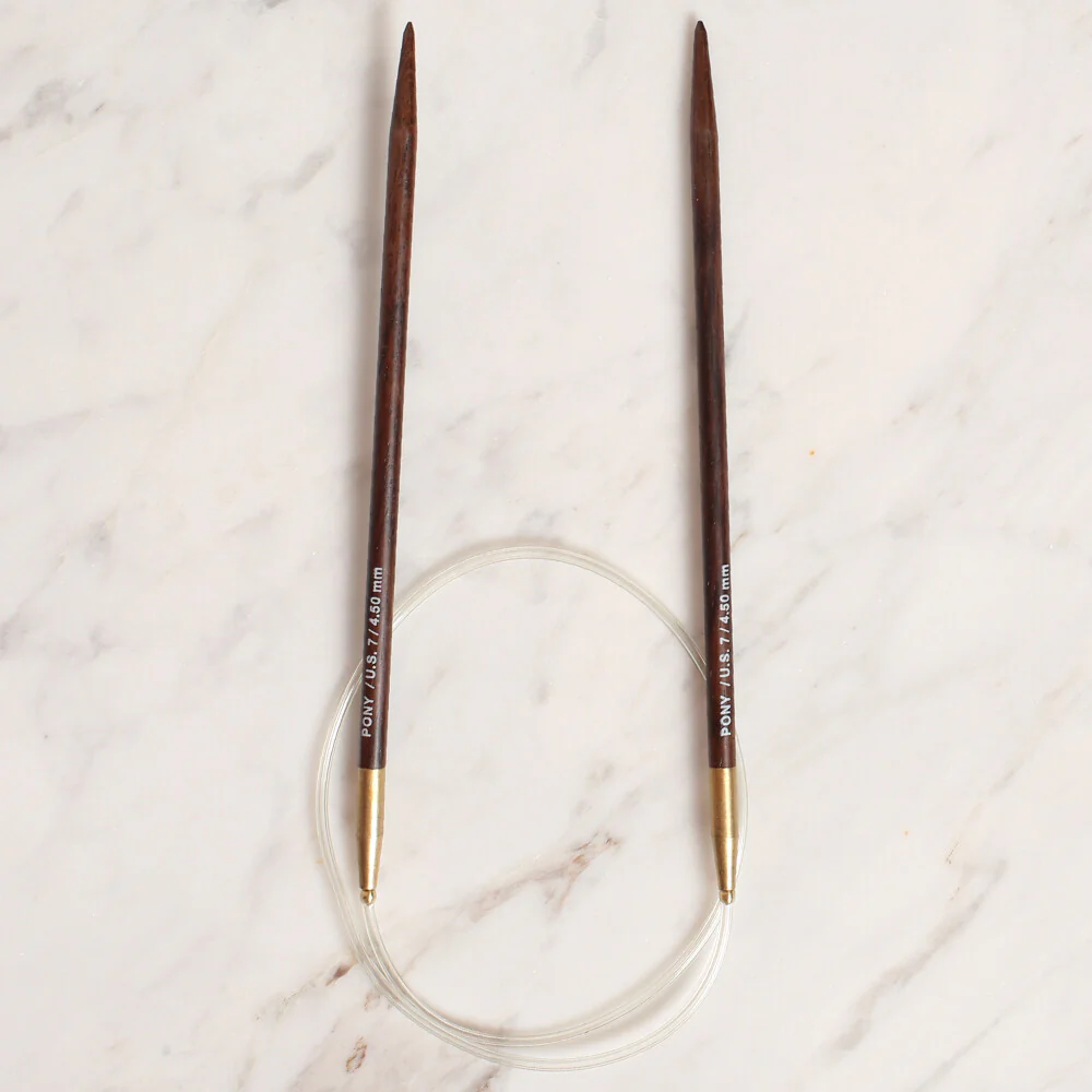 Pony Rosewood 4.5 mm 60 cm Circular Needle - 48810 - Image 2