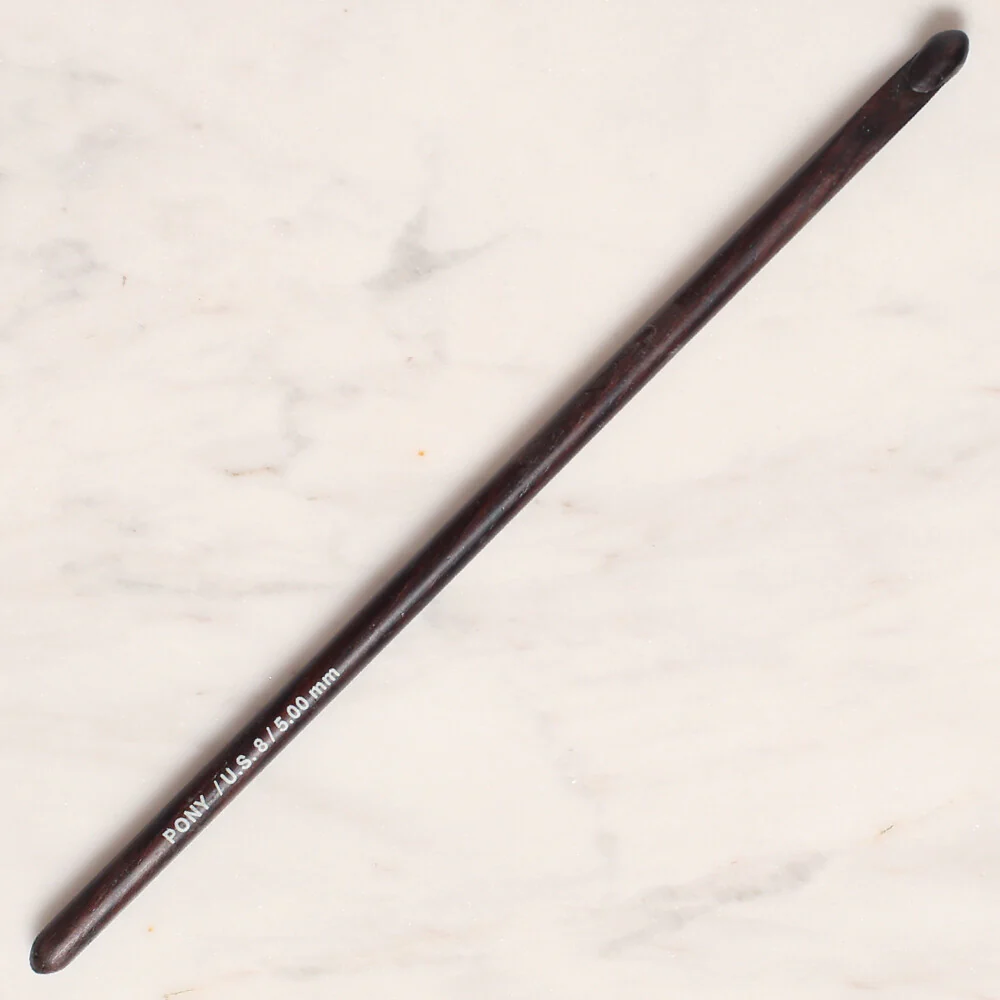 Pony Rosewood 5 mm 15 cm Rosewood Crochet Hook - 44903 - Image 2
