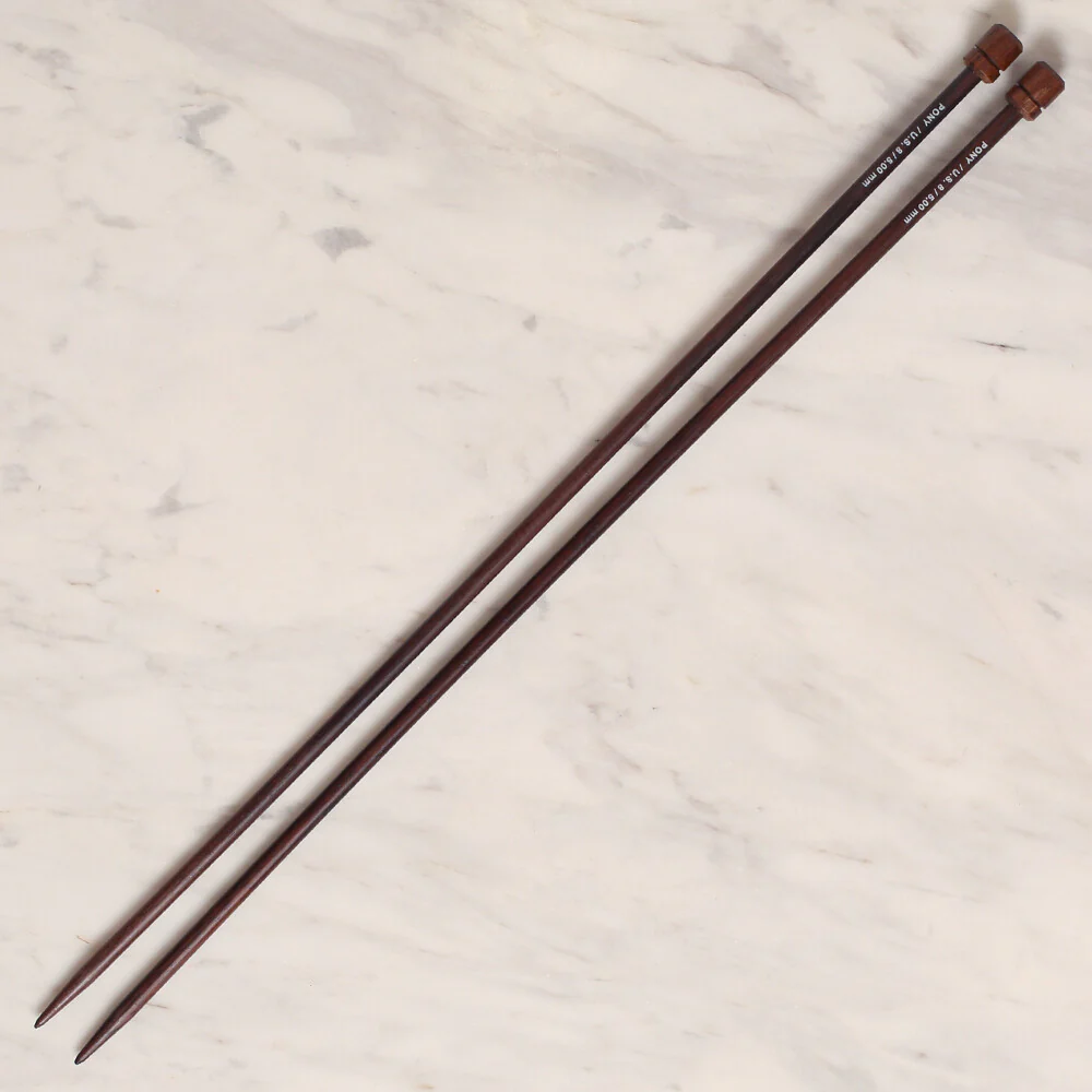Pony Rosewood 5 mm 35 cm Rosewood Knitting Needles, 33811 - Image 2