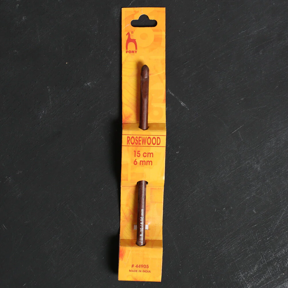 Pony Rosewood 6 mm 15 cm Rosewood Crochet Hook - 44905
