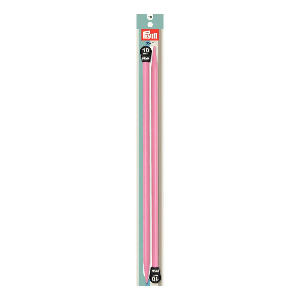 PRYM 10 mm 35 cm Colored Single Pointed Knitting Pins - 218262