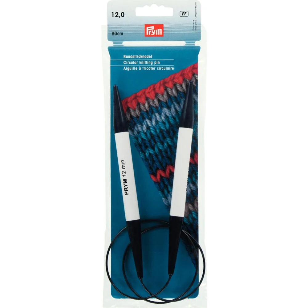 PRYM 12 mm 80 cm Plastic Circular Knitting Needle - 211314