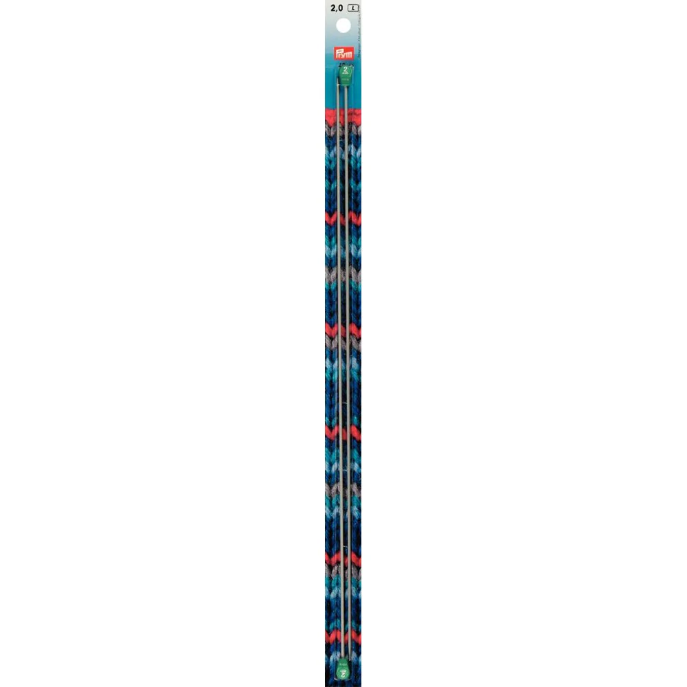 PRYM 2 mm 40 cm Aluminium Knitting Needles - 191472