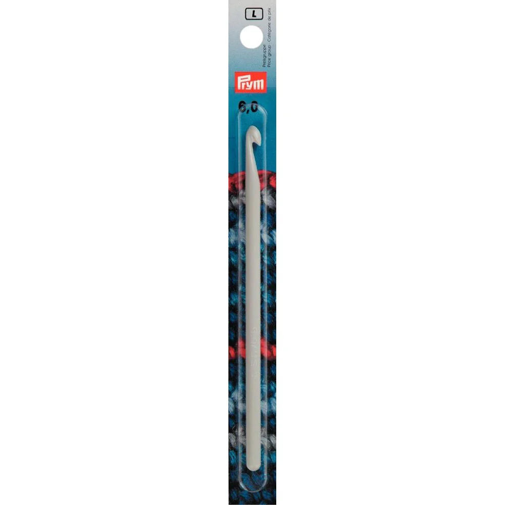 PRYM 6 mm 14 cm Plastic Crochet Hook For Wool - 218499