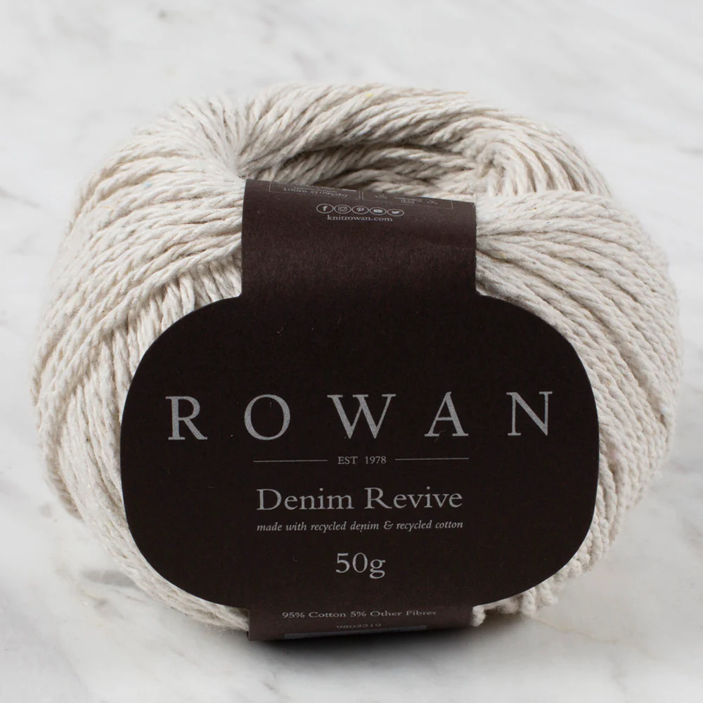 Rowan Denim Revive 50gr Yarn, Cream - 00210