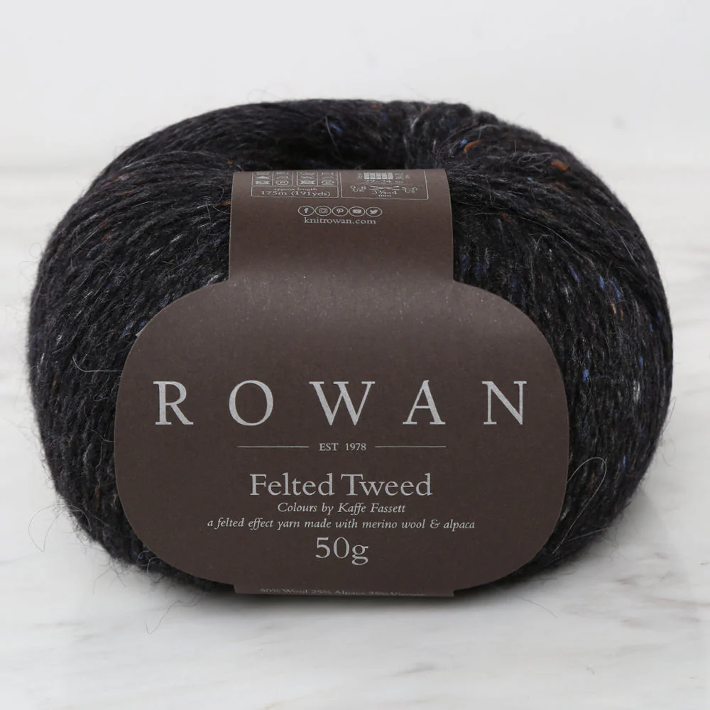 Rowan Felted Tweed 50gr Yarn, Black - 211