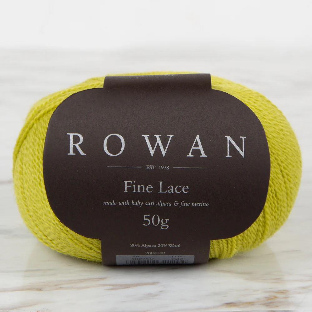 Rowan Fine Lace 50gr Hand Knitting Yarn, Green- 00959