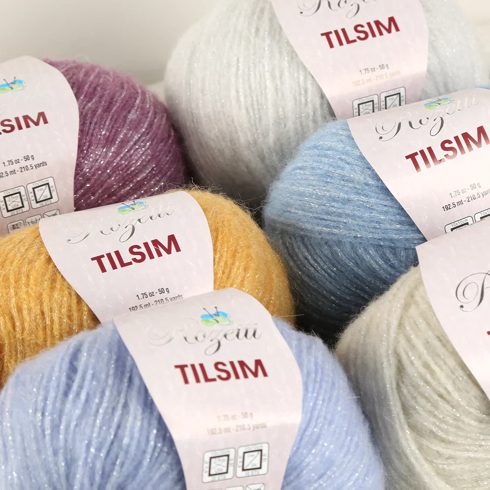 Rozetti Tılsım Glittery Hand Knitting Yarn Beige - 362-11 - Image 4