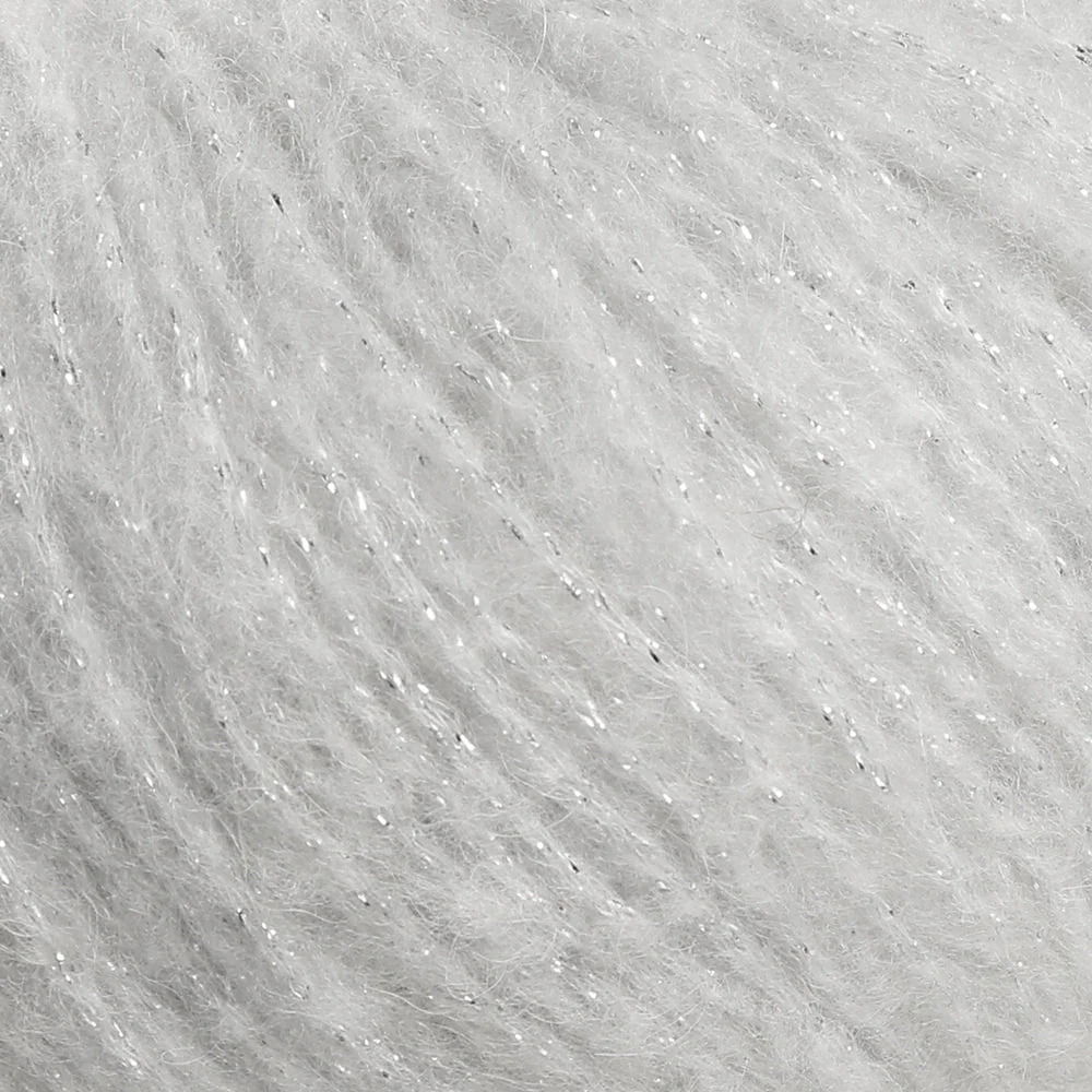 Rozetti Tılsım Glittery Hand Knitting Yarn Light Grey - 362-01 - Image 2