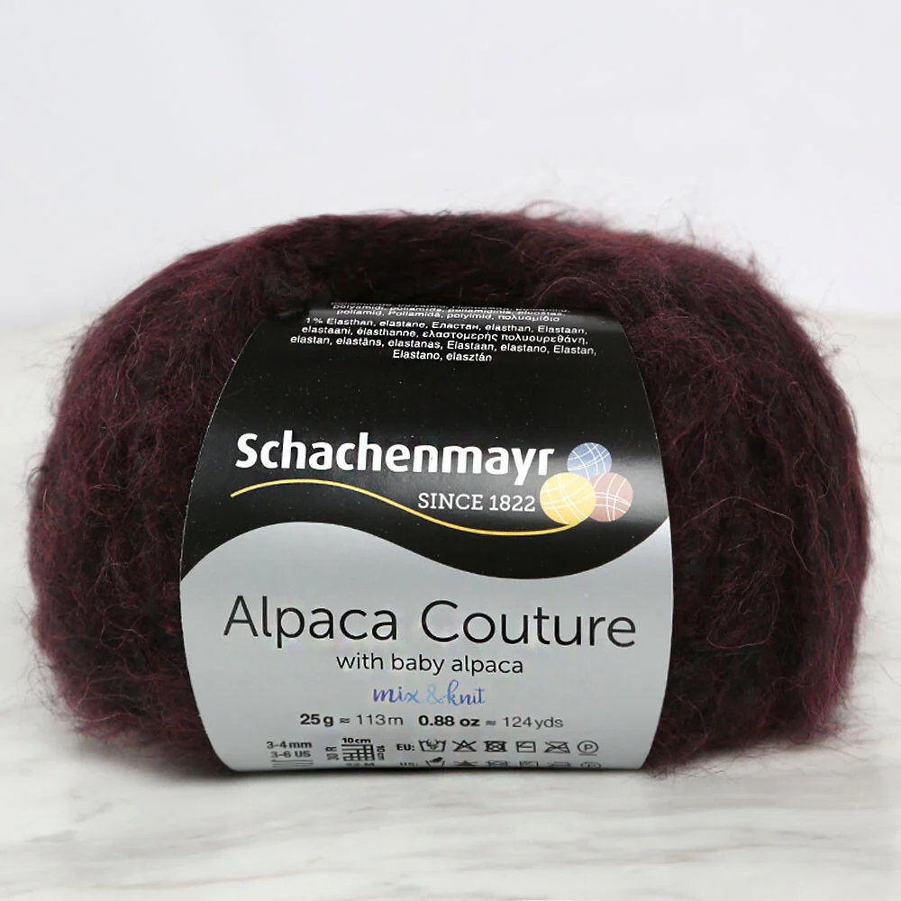 Schachenmayr Alpaca Couture Yarn, Burgundy - 00032