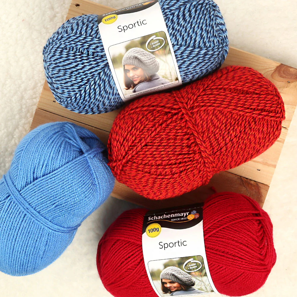 Schachenmayr Sportic Knitting Yarn, Dark Red - 08309 - Image 3