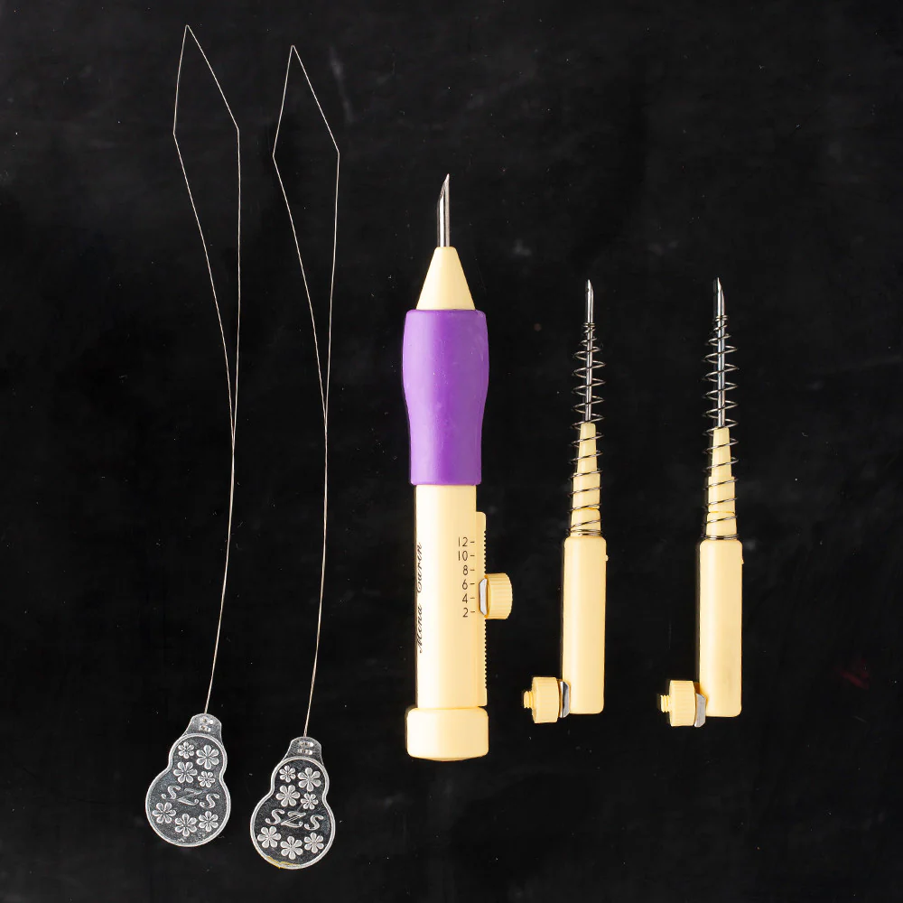 Loren 3 sized Embroidery Stitching Punch Needle Set - Image 2