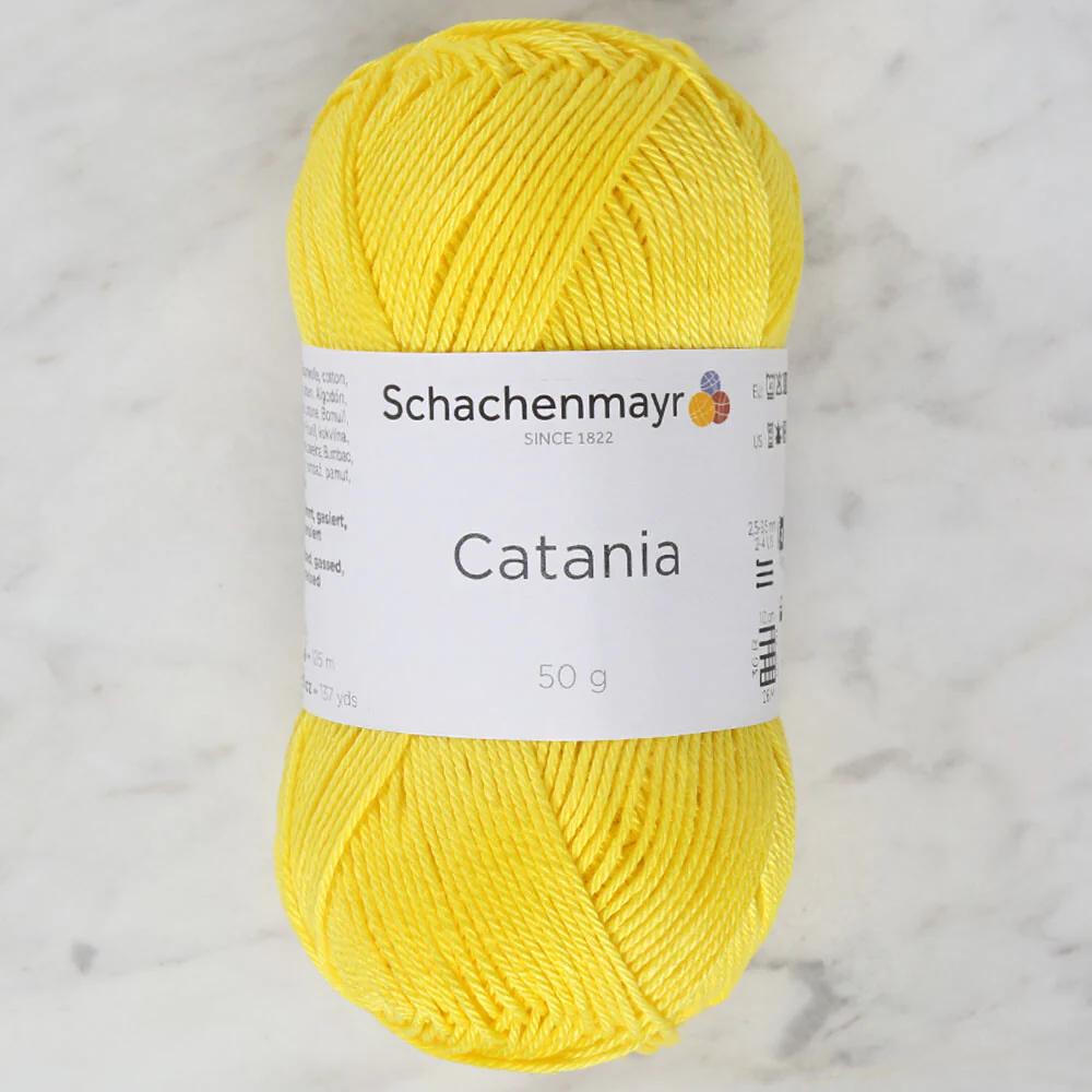 Schachenmayr Catania 50gr Yarn, Yellow - 9801210-00442