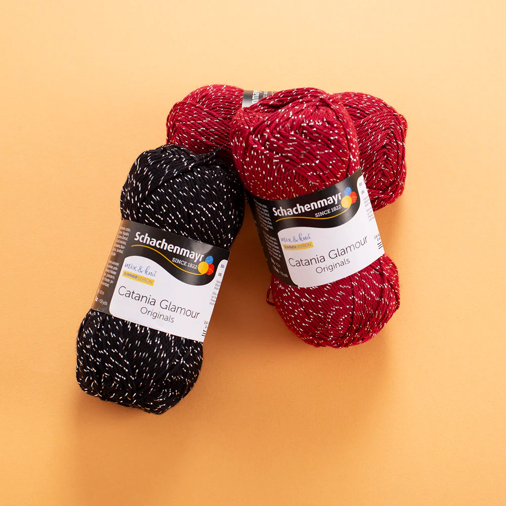 Schachenmayr Catania Glamour 50g Sparkly Yarn, Black - 00198 - Image 3