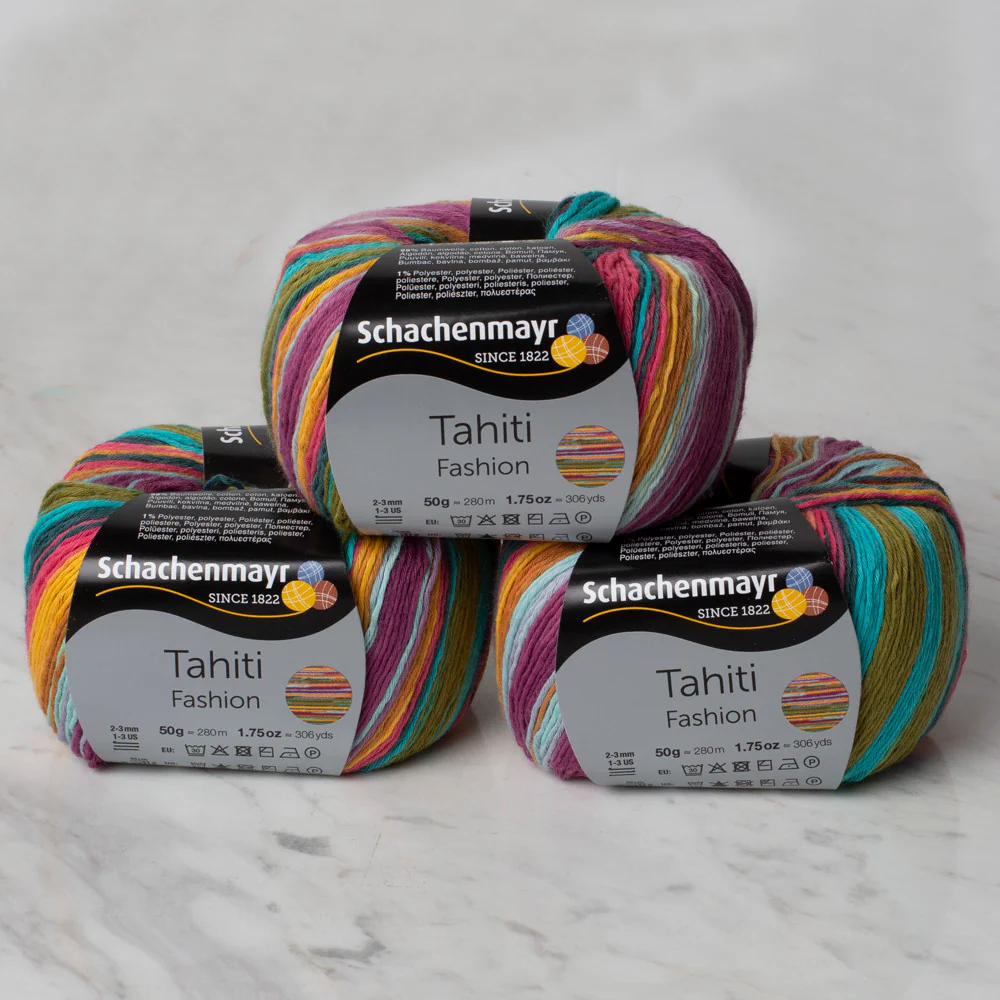 Schachenmayr Fashion Tahiti 50 gr Knitting Yarn, Variegated - 9811776 - 07642 - Image 4
