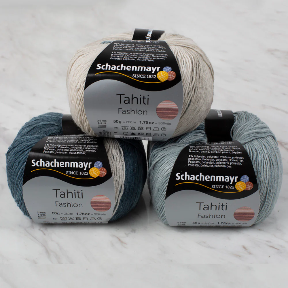 Schachenmayr Fashion Tahiti 50 gr Knitting Yarn, Variegated - 9811776 - 07688 - Image 2