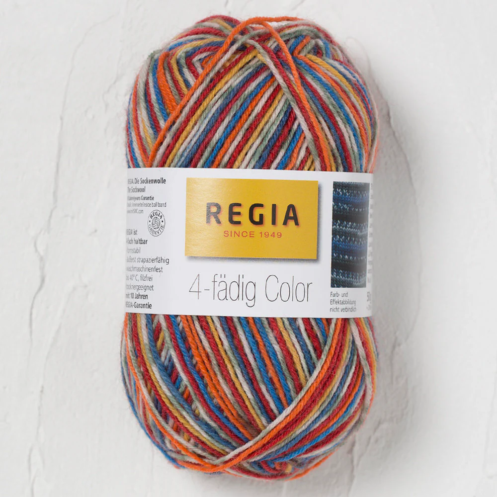 Schachenmayr Regia 4-Ply 50gr Color Sock Yarn, Multi Colors - 9801281-05478