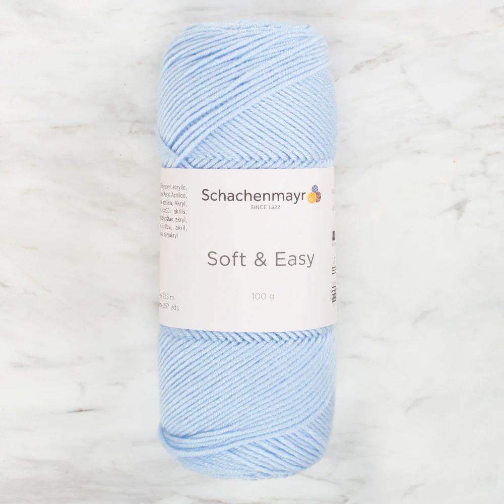 Schachenmayr Soft & Easy Knitting Yarn, Baby Blue - 9807353 - 00051
