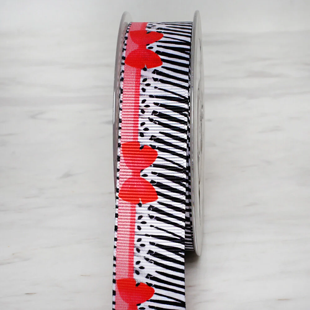 Ulutaş 2.5 cm 10 m Patterned Grosgrain Satin Ribbon - Image 4