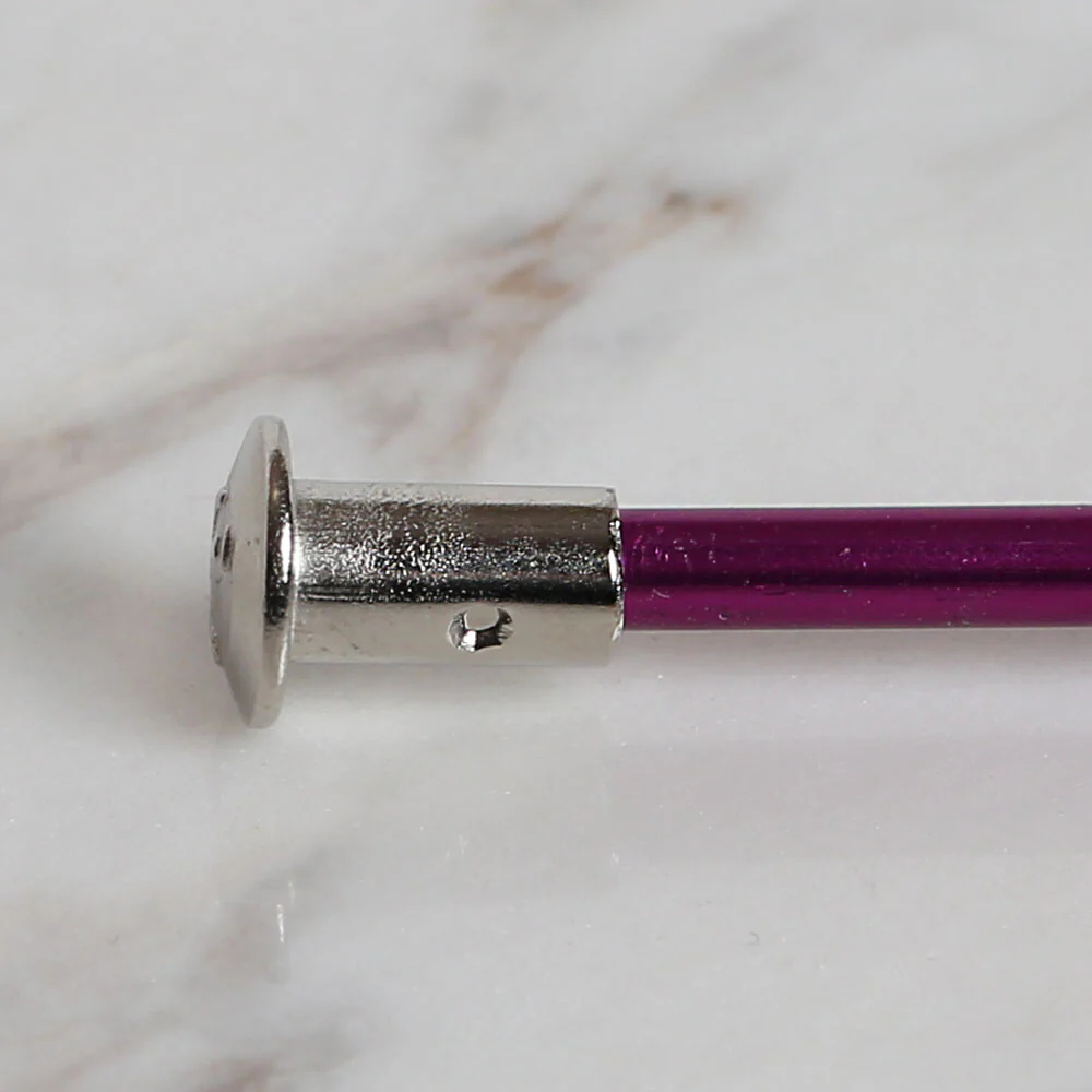 Yabalı 3.5mm 35 cm Knitting Needle with Measure, Purple - YBL-347 - Image 4