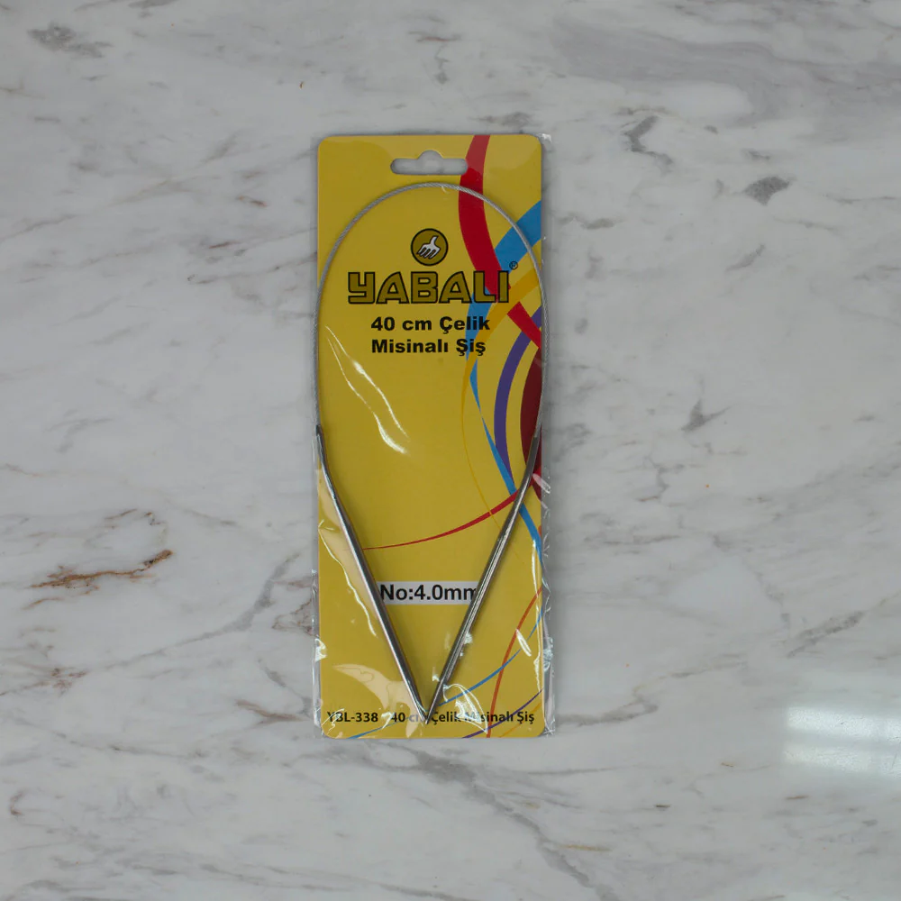 Yabalı 4.0 mm 40 cm Steel Circular Knitting Needles - YB338