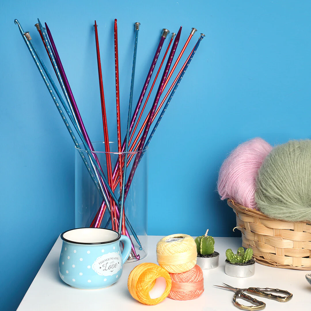 Yabalı 4mm 35 cm Crochet Hook with Measure, Red - YBL-348 - Image 5