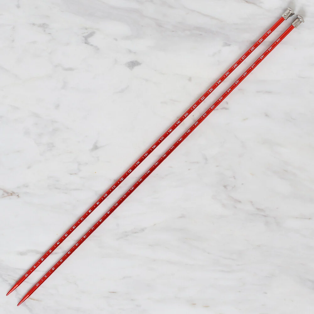 Yabalı 4mm 35 cm Knitting Needle with Measure, Blue - YBL-347 - Image 2