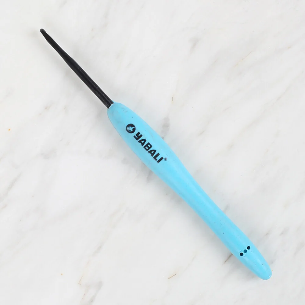 Yabalı Black Tip Soft Handle 2.5mm Crochet Hook, Turqouise - YBL - 041 - Image 2
