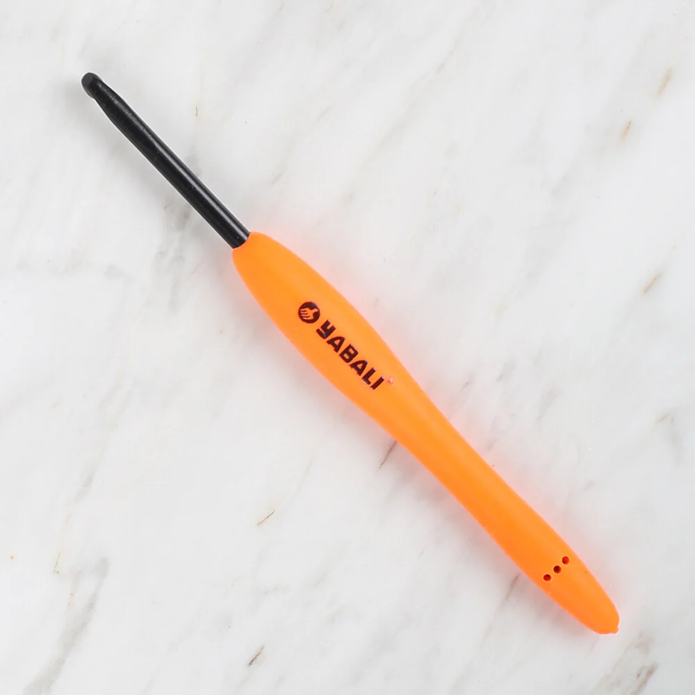 Yabalı Black Tip Soft Handle 4.5mm Crochet Hook, Orange - YBL - 041 - Image 2