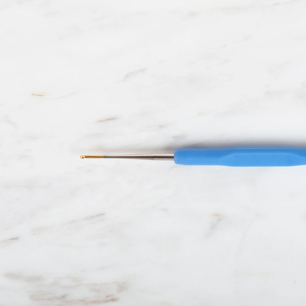 Yabalı Golden Tip Elastic Handle No. 16 0.80mm Crochet Hook, Blue - Image 2