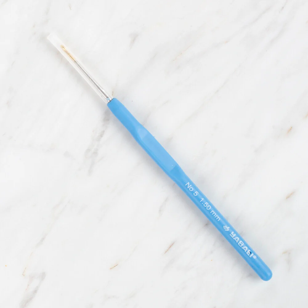 Yabalı Golden Tip Elastic Handle No. 5 1.50mm Crochet Hook, Blue