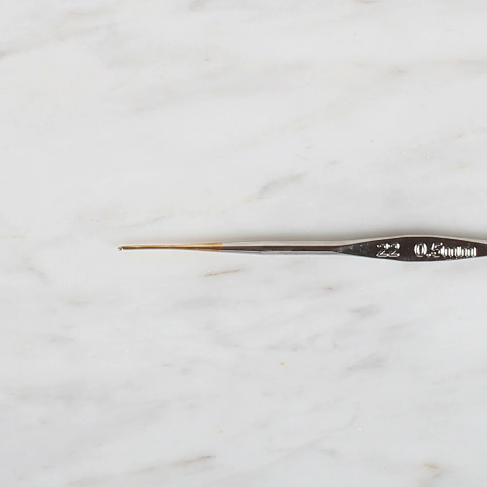 Yabalı Golden Tip Metal Handle No. 22 0.50mm Crochet Hook - Image 2