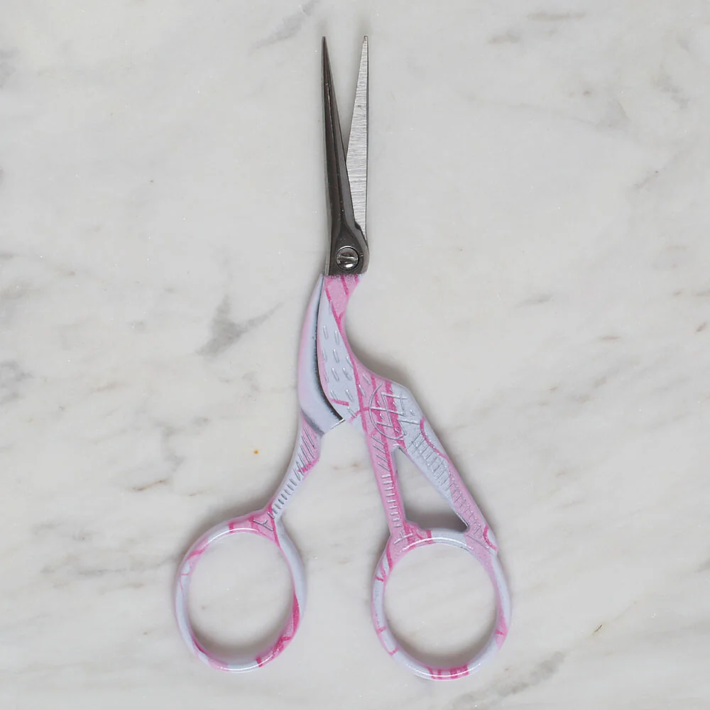 Yabalı Swan Shaped Decorative Embroidery Scissors, Pink -YBL-046 - Image 2