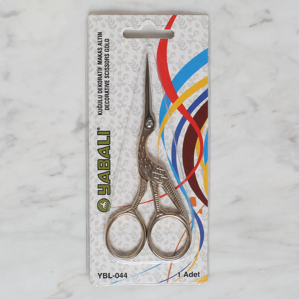 Yabalı Swan Shaped Decorative Scissors, Gold -YBL-044