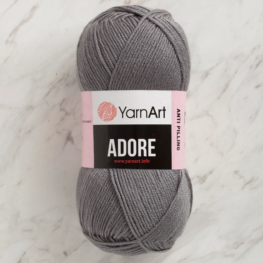YarnArt Adore Anti-Pilling Yarn, Grey - 347